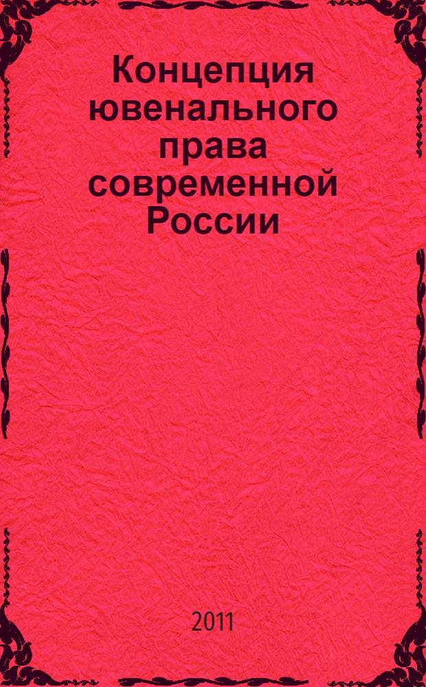 Концепция ювенального права современной России : монография
