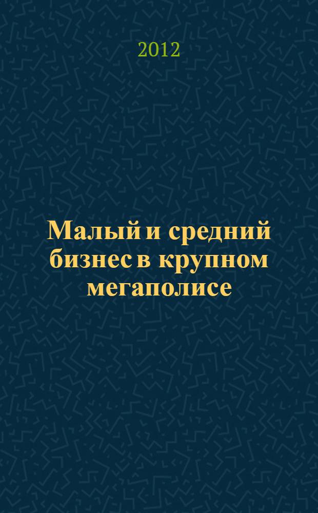 Малый и средний бизнес в крупном мегаполисе : учебное пособие