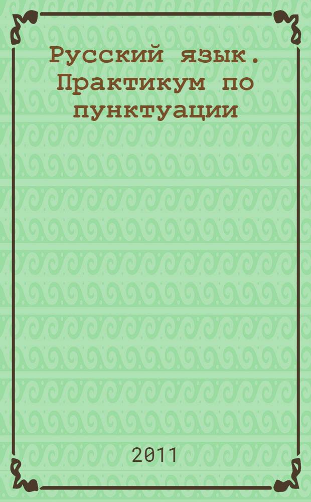 Русский язык. Практикум по пунктуации