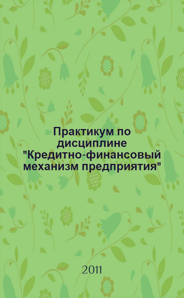 Практикум по дисциплине "Кредитно-финансовый механизм предприятия"
