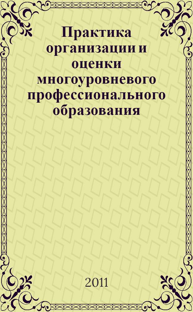 Практика организации и оценки многоуровневого профессионального образования