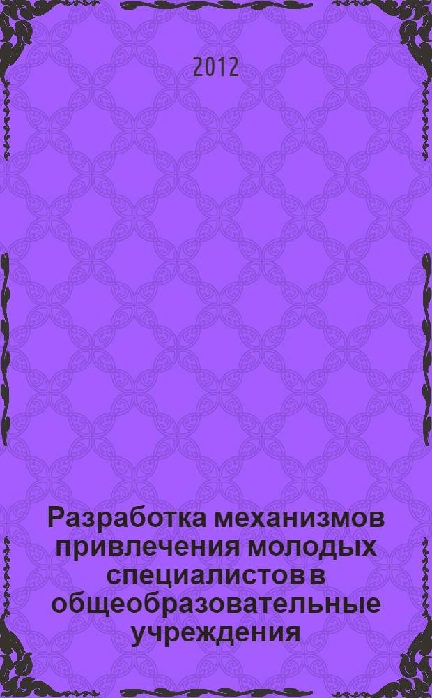Разработка механизмов привлечения молодых специалистов в общеобразовательные учреждения
