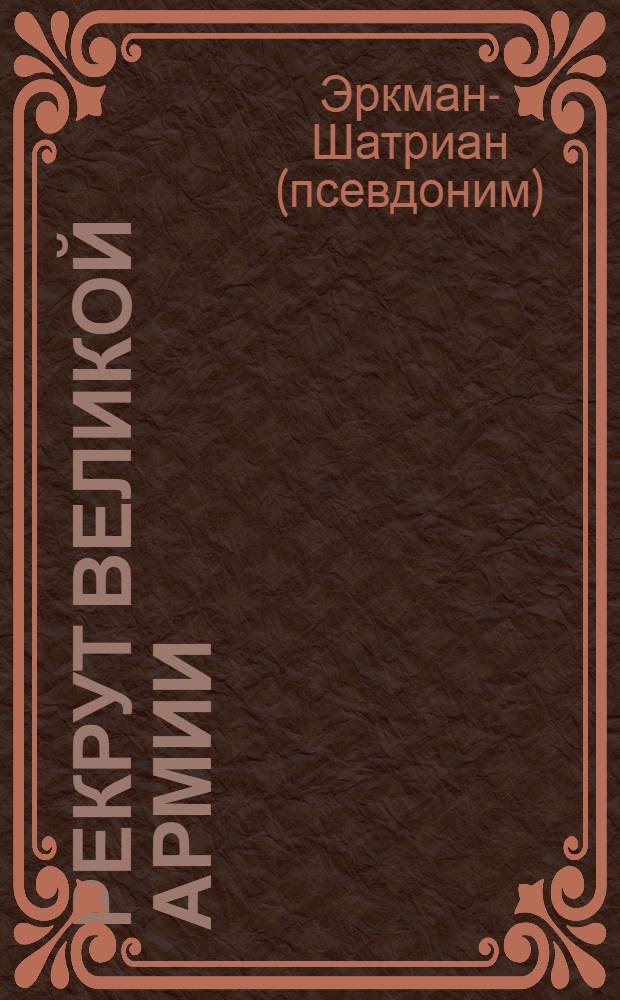 Рекрут Великой армии : роман