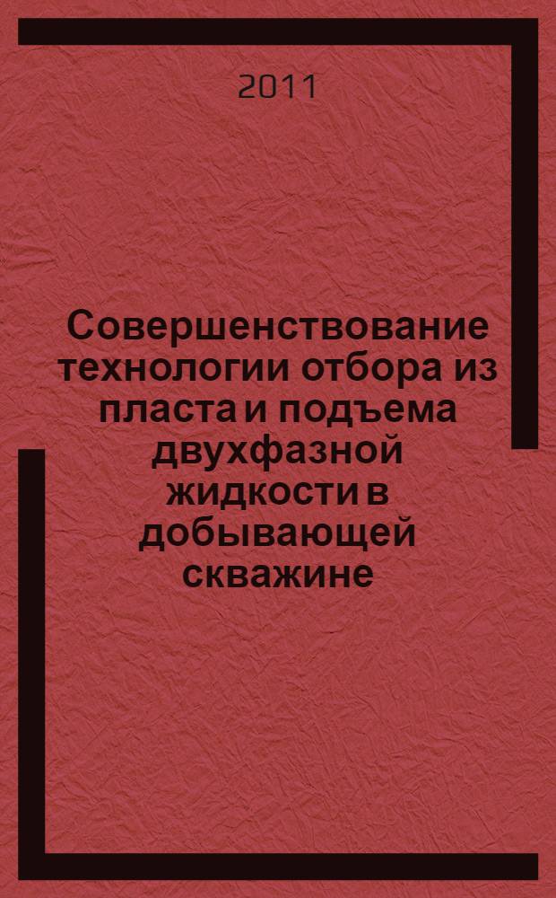 Совершенствование технологии отбора из пласта и подъема двухфазной жидкости в добывающей скважине : автореф. дис. на соиск. учен. степ. к. т. н. : специальность 25.00.17 <Разработка и эксплуатация нефтяных и газовых месторождений>