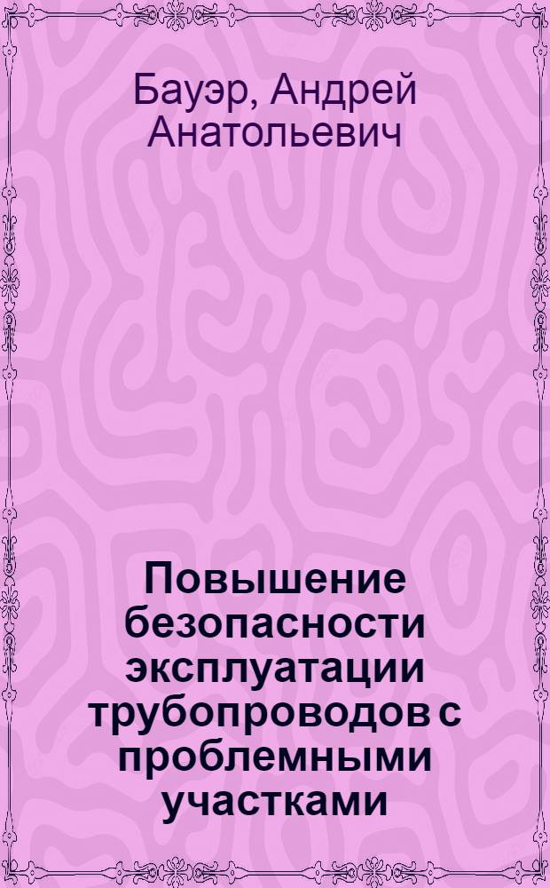 Повышение безопасности эксплуатации трубопроводов с проблемными участками : специальность 05.26 03 <Пожарная и промышленная безопасность> : автореферат диссертации на соискание ученой степени кандидата технических наук