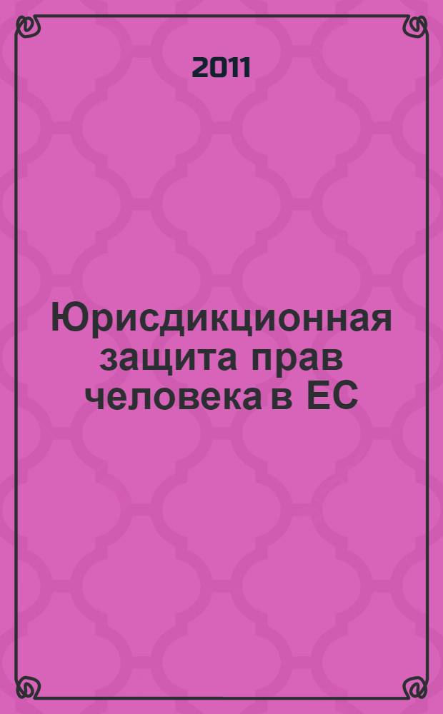 Юрисдикционная защита прав человека в ЕС : автореф. дис. на соиск. учен. степ. к. ю. н. : специальность 12.00.10 <Международное право; Европейское право>