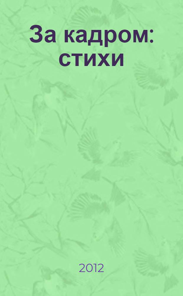 За кадром : стихи