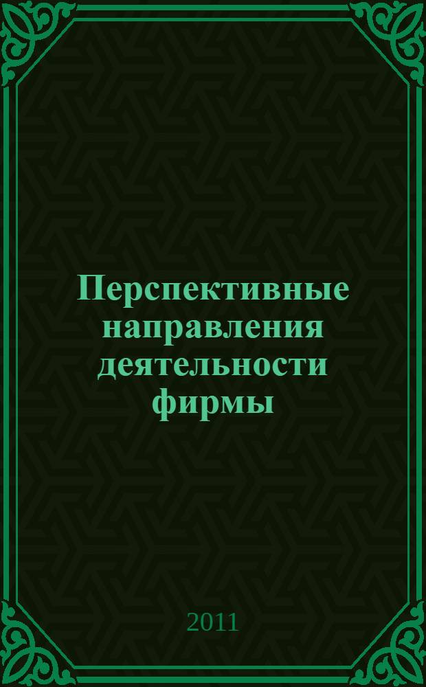 Перспективные направления деятельности фирмы