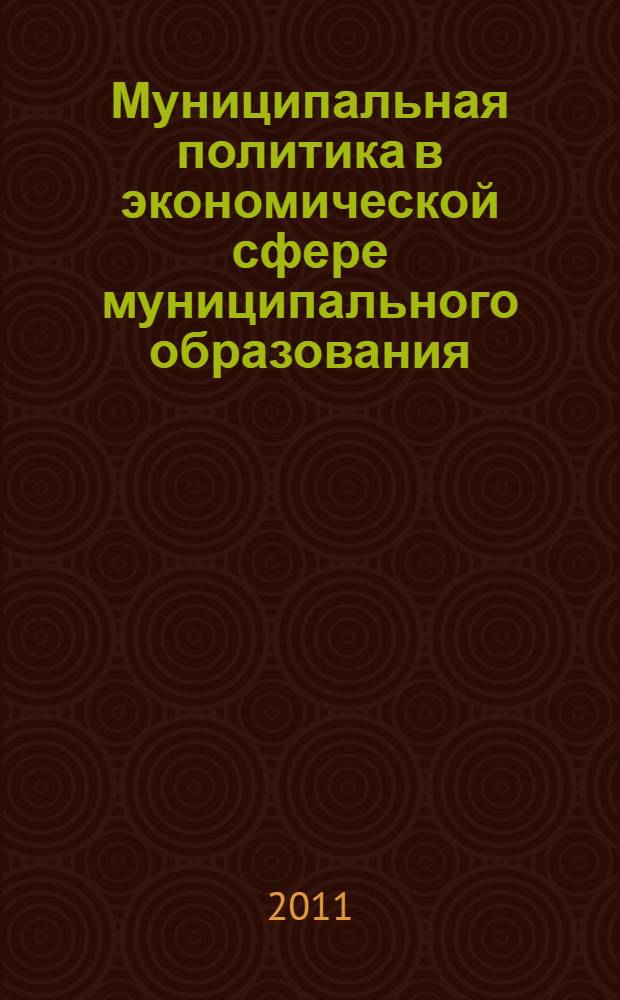 Муниципальная политика в экономической сфере муниципального образования