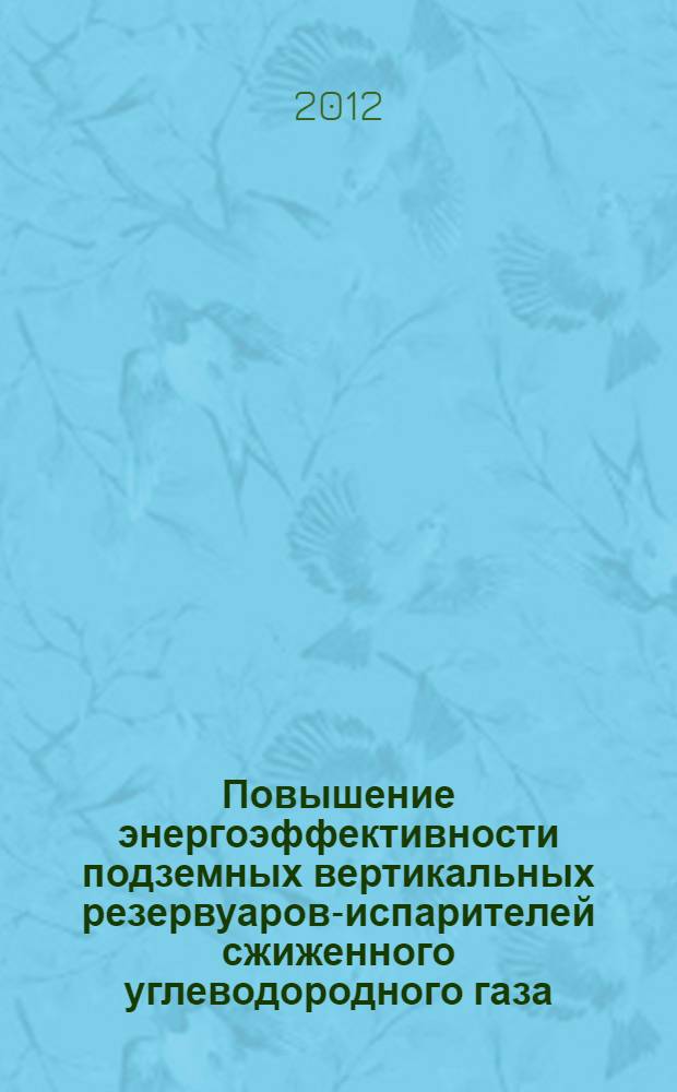 Повышение энергоэффективности подземных вертикальных резервуаров-испарителей сжиженного углеводородного газа, заключенных в полимерный футляр : автореф. дис. на соиск. учен. степ. к. т. н. : специальность 05.14.04 <Промышленная теплоэнергетика>