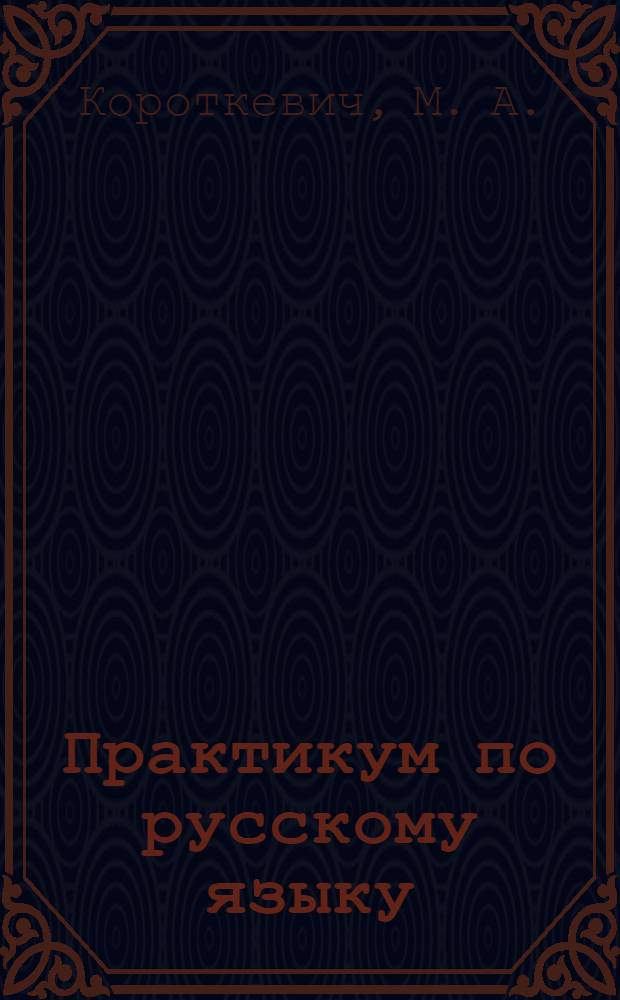 Практикум по русскому языку