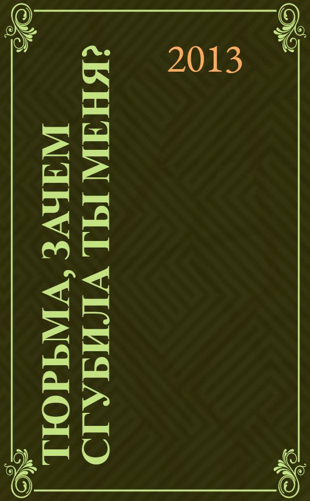 Тюрьма, зачем сгубила ты меня? : роман