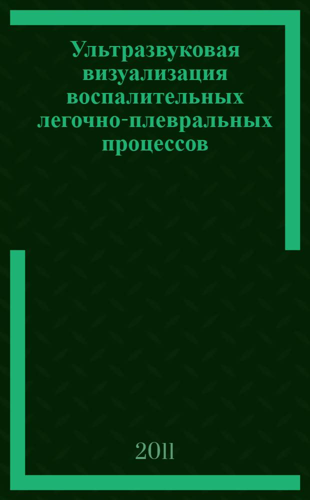 Ультразвуковая визуализация воспалительных легочно-плевральных процессов : методические рекомендации для врачей терапевтов, пульмонологов, торакальных хирургов и специалистов по ультразвуковой диагностике