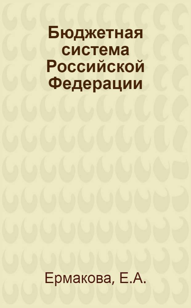 Бюджетная система Российской Федерации : электронный учебно-методический комплекс