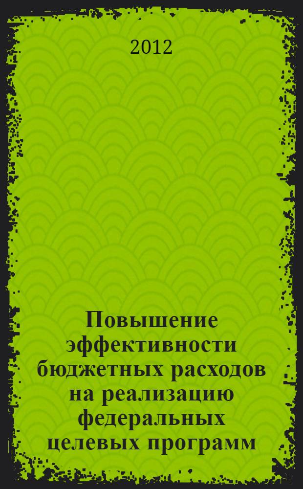 Повышение эффективности бюджетных расходов на реализацию федеральных целевых программ : автореф. дис. на соиск. учен. степ. к. э. н. : специальность 08.00.10 <Финансы, денежное обращение и кредит>