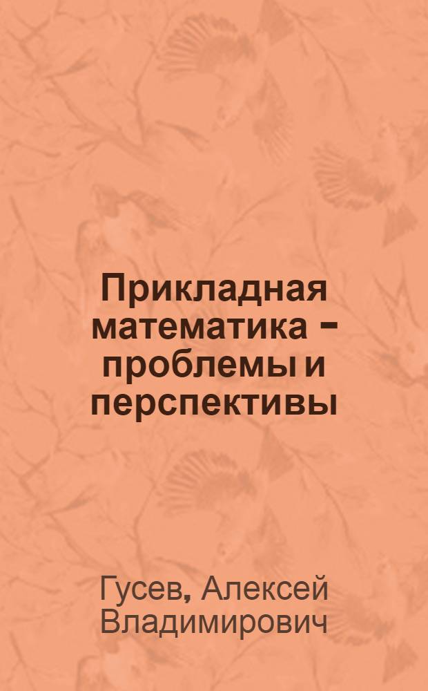 Прикладная математика - проблемы и перспективы