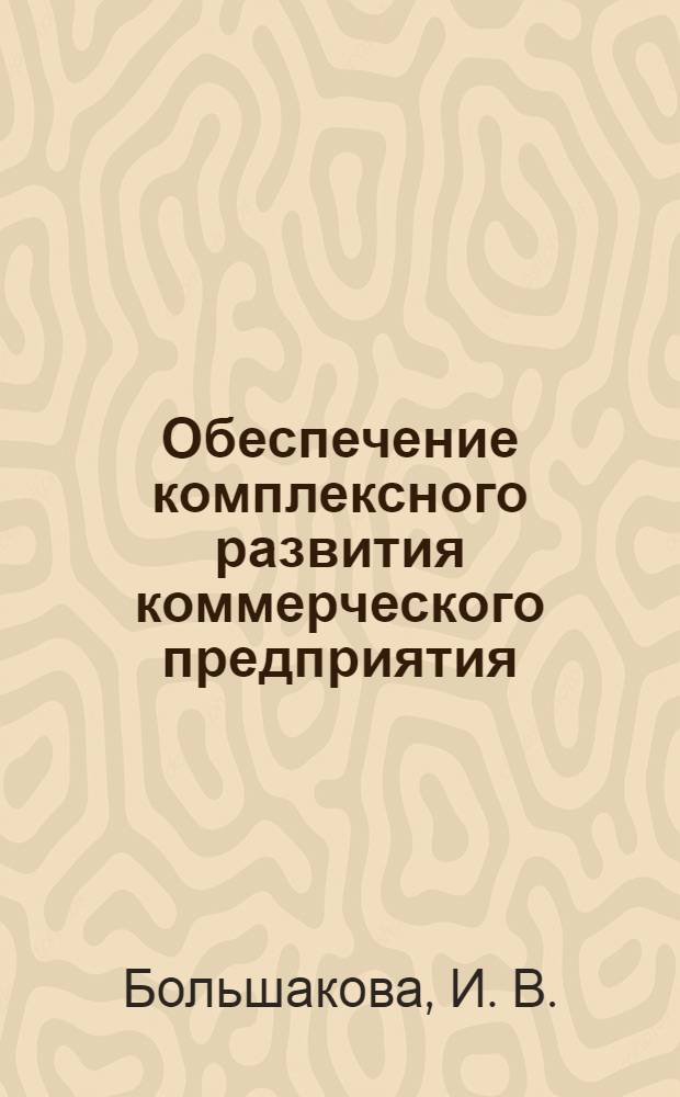Обеспечение комплексного развития коммерческого предприятия : монография
