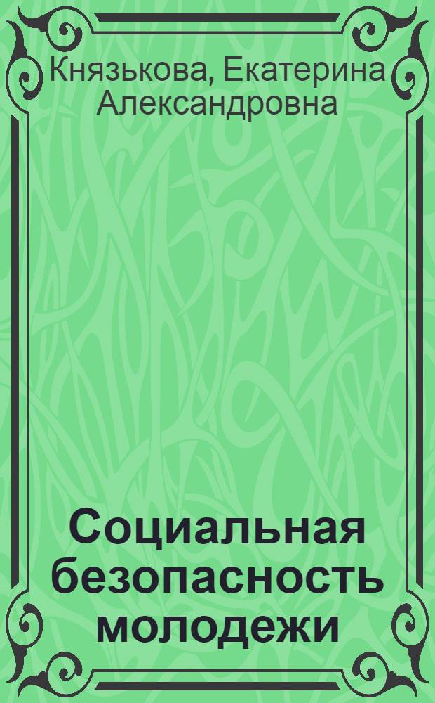 Социальная безопасность молодежи : монография