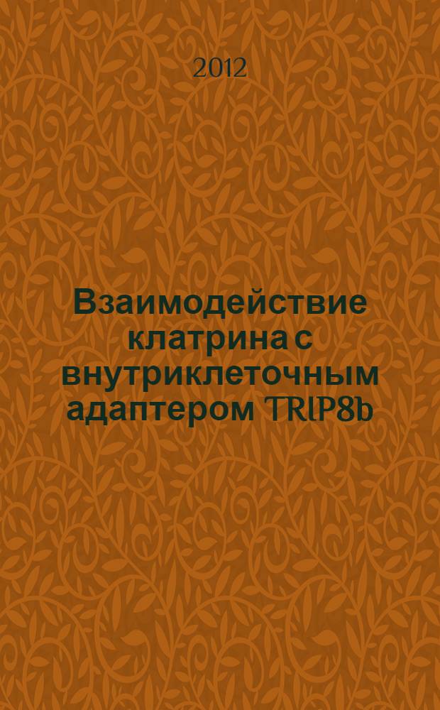 Взаимодействие клатрина с внутриклеточным адаптером TRIP8b : автореф. дис. на соиск. учен. степ. к. б. н. : специальность 03.01.03 <Молекулярная биология>