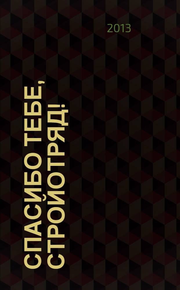 Спасибо тебе, Стройотряд! : очерки о ветеранах ЧОСО