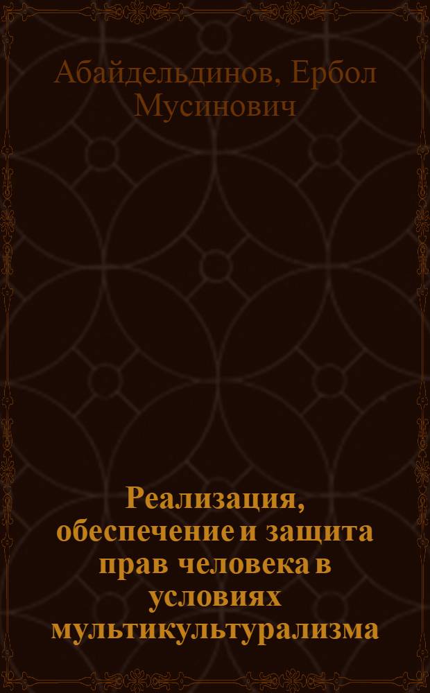 Реализация, обеспечение и защита прав человека в условиях мультикультурализма : монография
