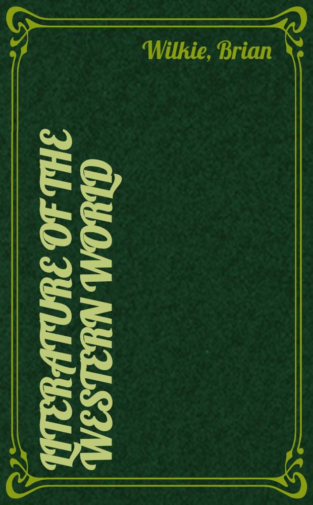 Literature of the Western world