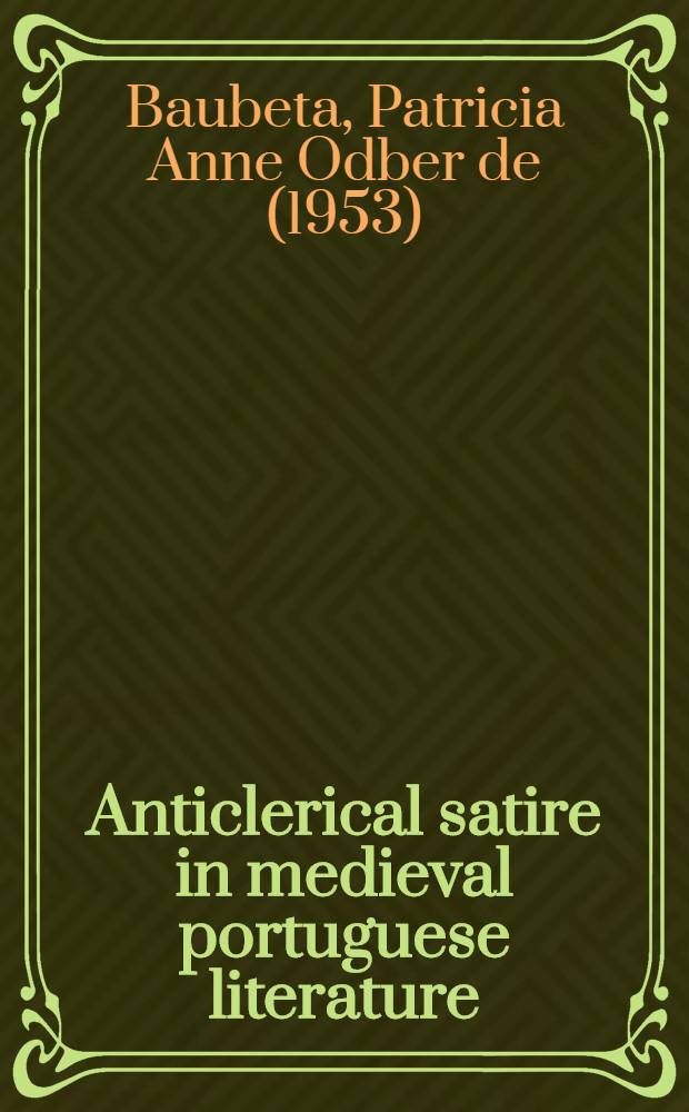Anticlerical satire in medieval portuguese literature
