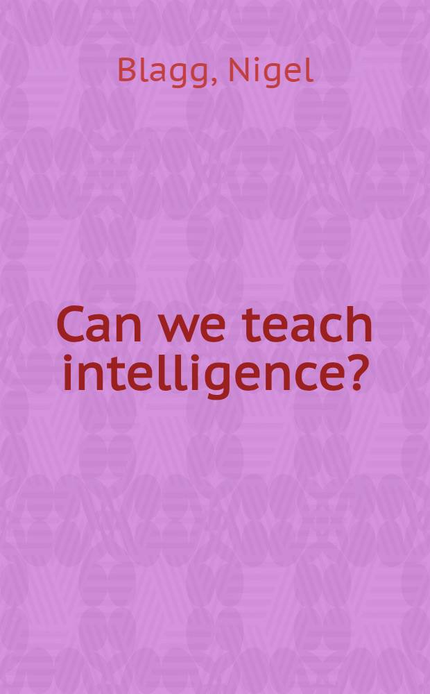 Can we teach intelligence? : A comprehensive evaluation of Feuerstein's instrumental enrichment program