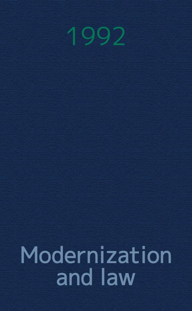 Modernization and law