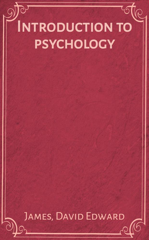 Introduction to psychology