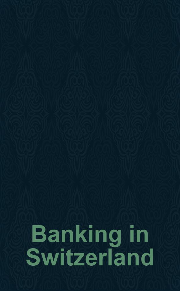 Banking in Switzerland