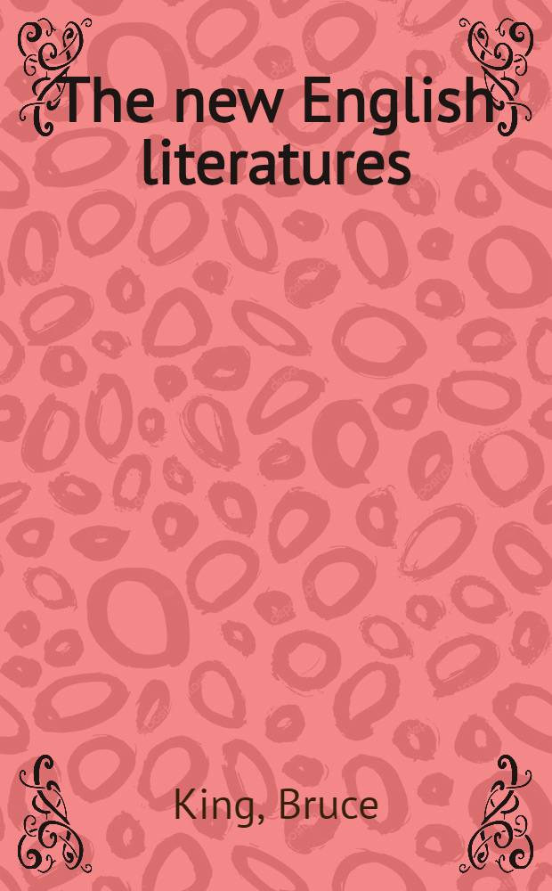 The new English literatures : Cultural nationalism in a changing world