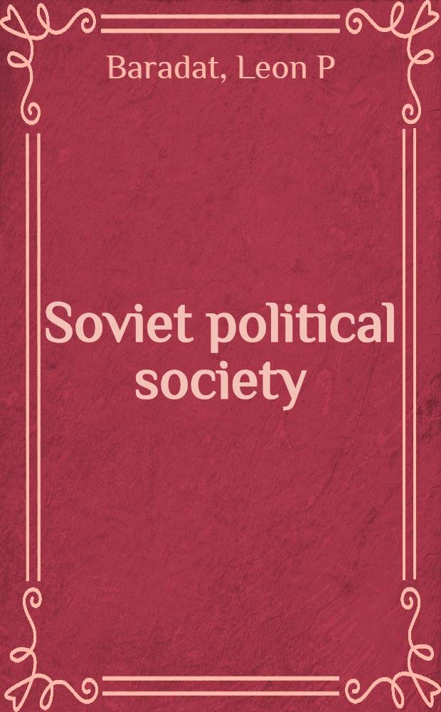 Soviet political society