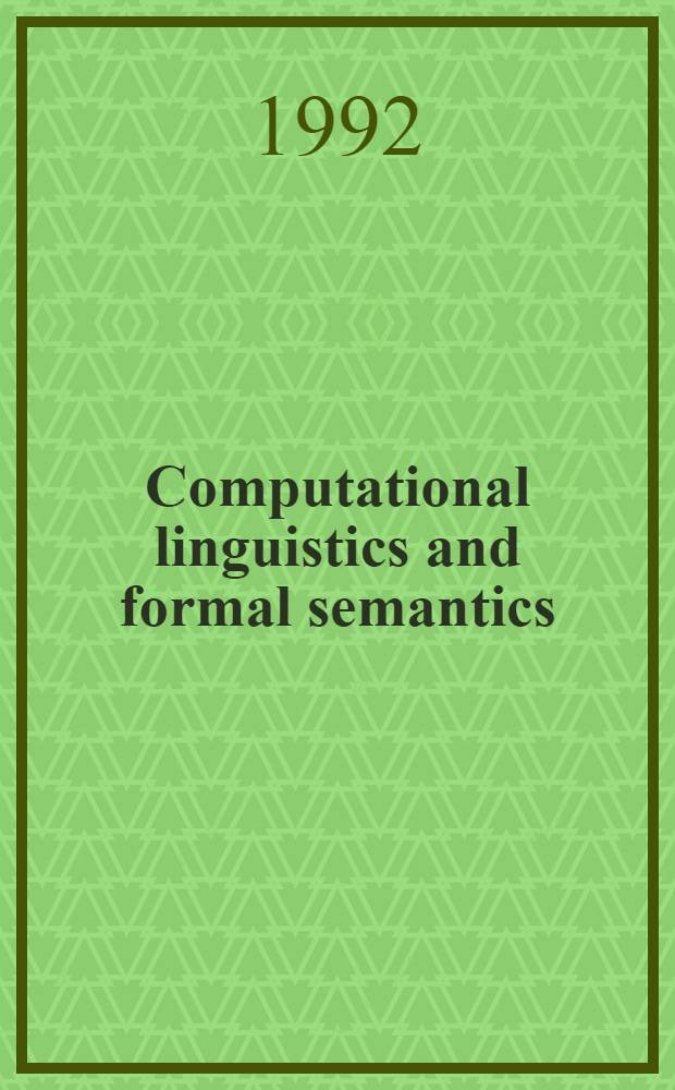 Computational linguistics and formal semantics