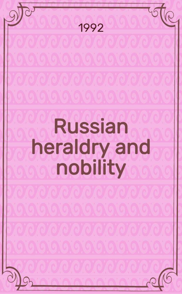 Russian heraldry and nobility