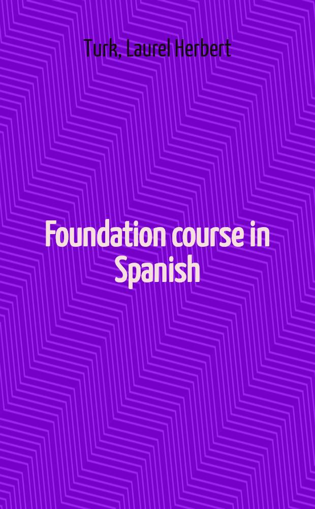 Foundation course in Spanish