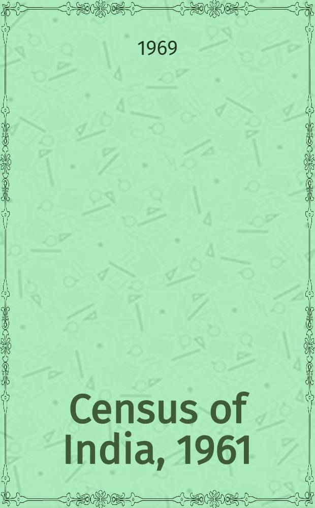 Census of India ,1961 = Общие замечания рангов каст и племен.