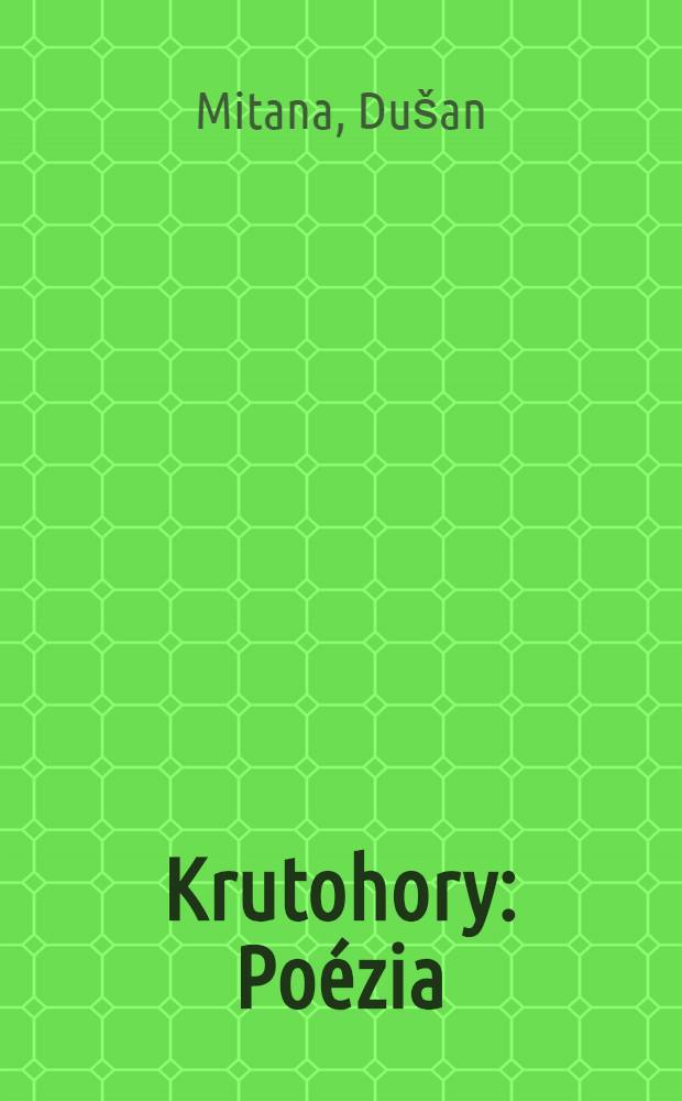 Krutohory : Poézia