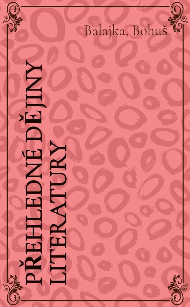 Přehledné dějiny literatury