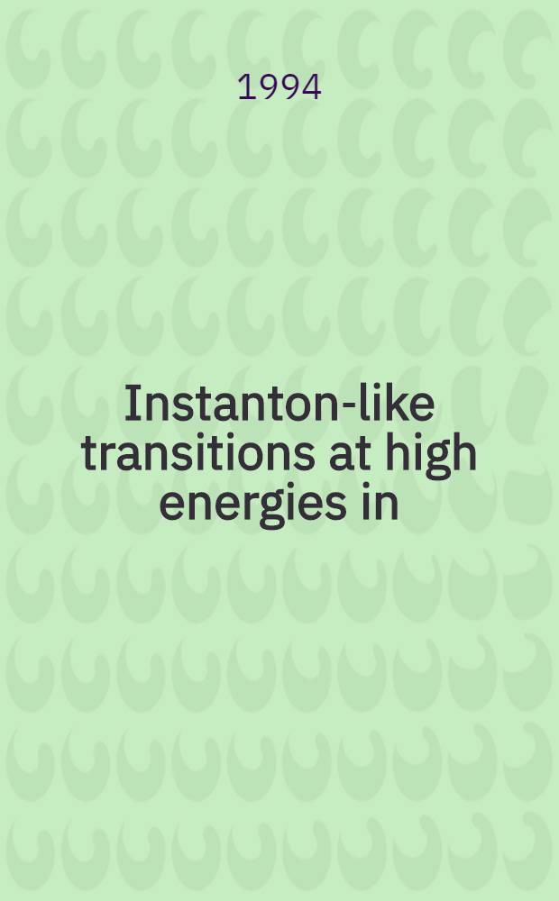 Instanton-like transitions at high energies in (1+1) dimensional scalar models