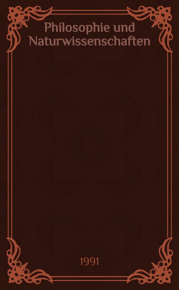 Philosophie und Naturwissenschaften : Wörterbuch zu den philos. Fragen der Naturwiss