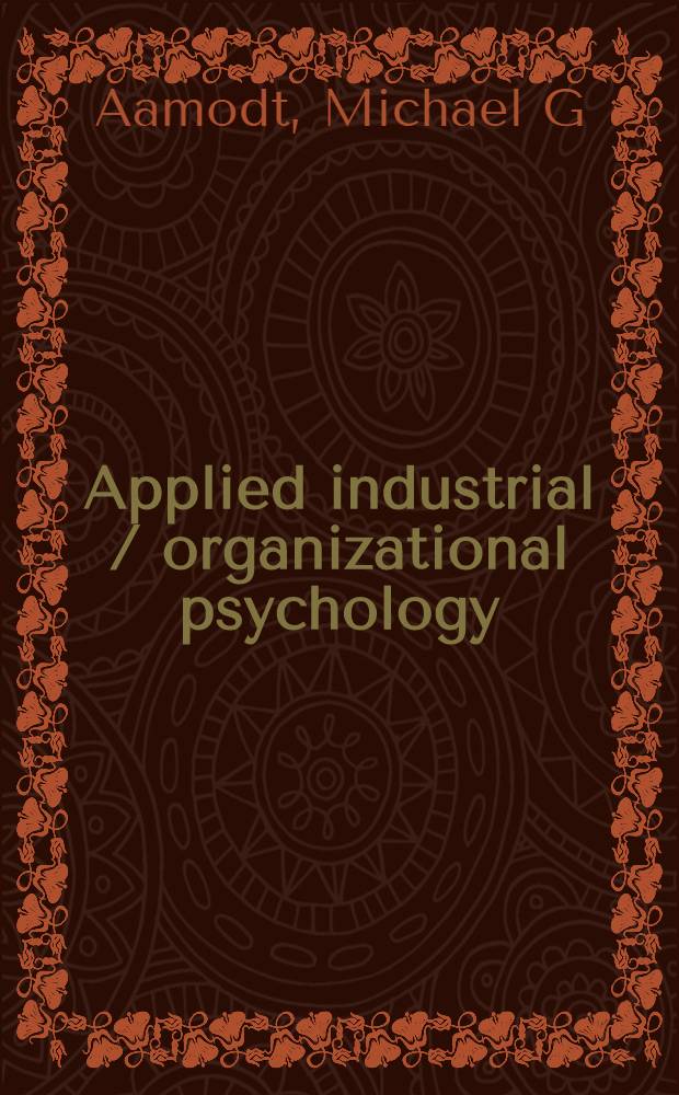 Applied industrial / organizational psychology