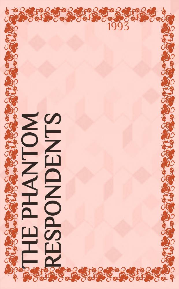 The phantom respondents : Opinion surveys a. polit. representation