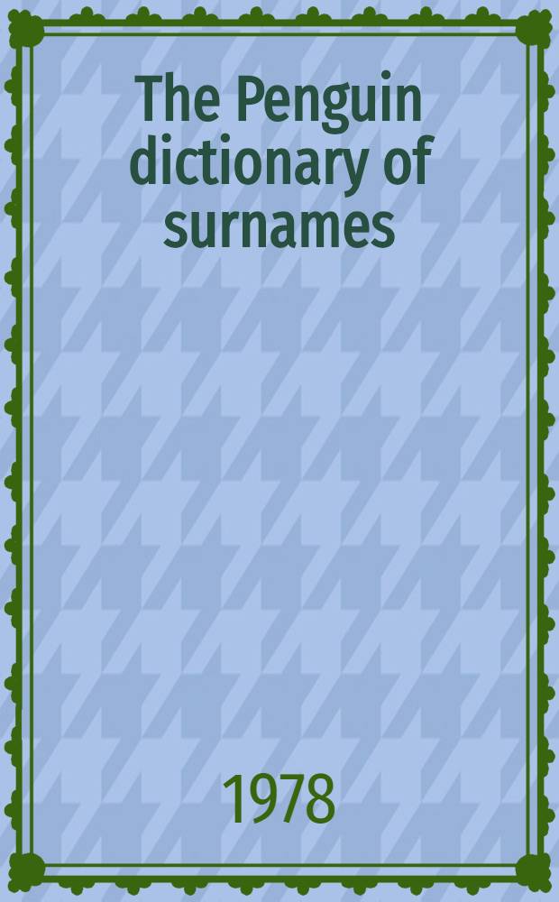 The Penguin dictionary of surnames