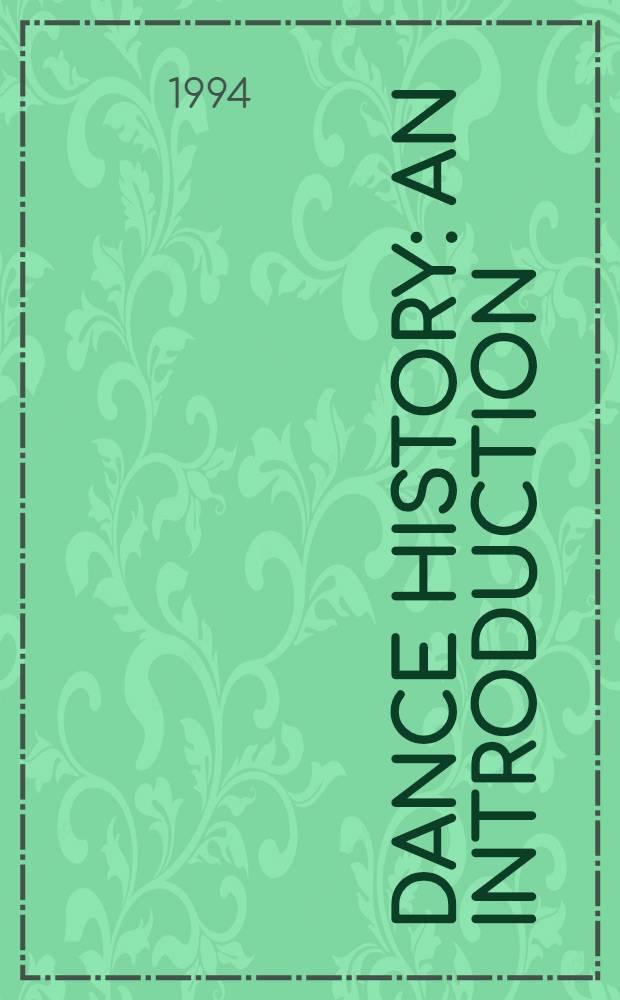 Dance history : An introduction