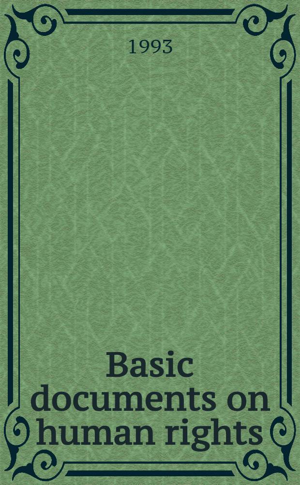 Basic documents on human rights