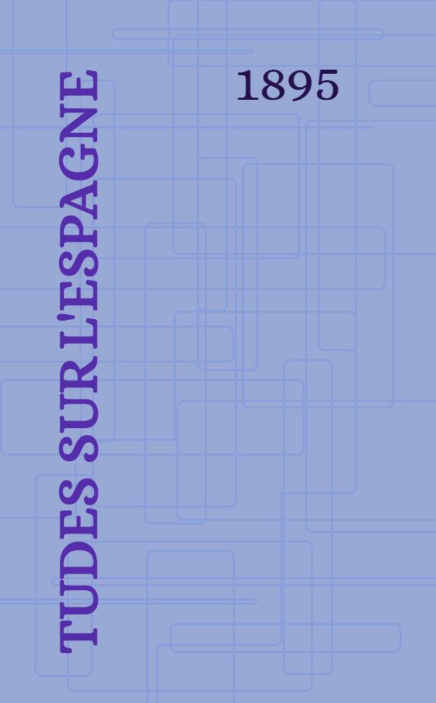 Études sur l'Espagne