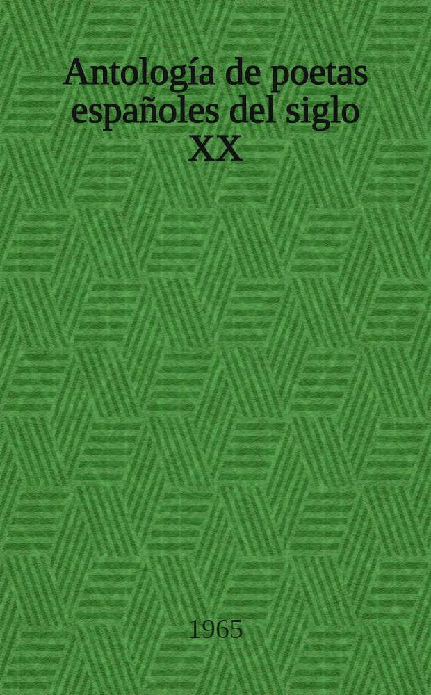Antología de poetas españoles del siglo XX