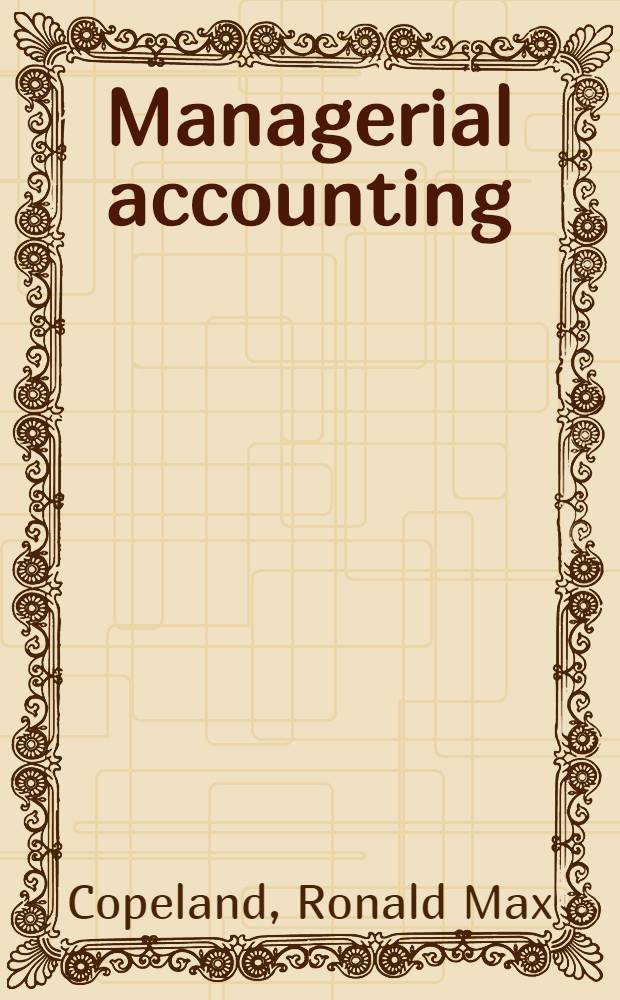 Managerial accounting