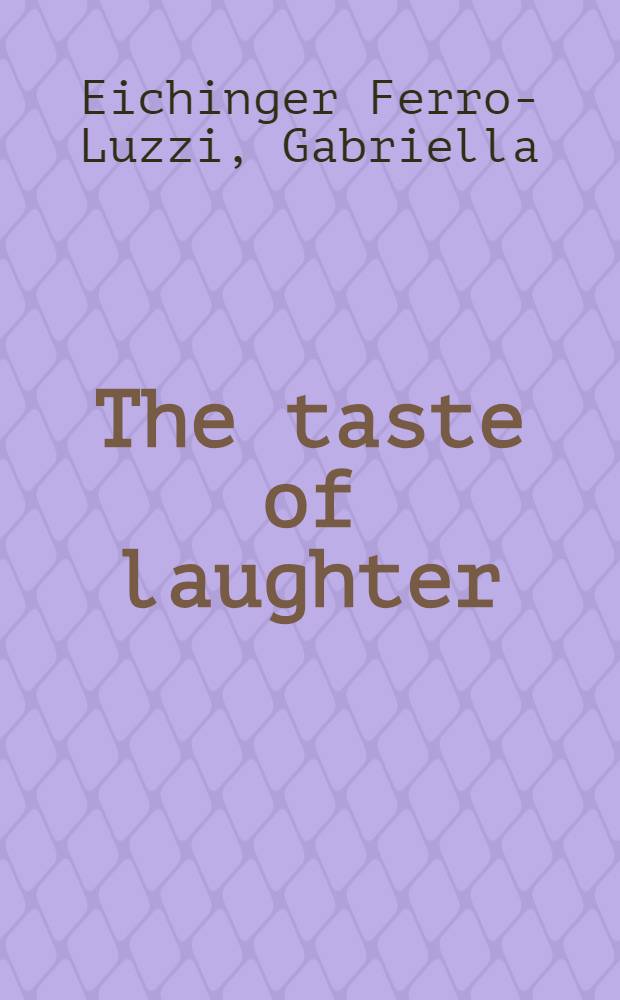 The taste of laughter : Aspects of Tamil humour